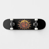 Retro Sun and Moon Unisex Persoonlijk Skateboard (Horizontaal)