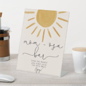 Retro Sun Baby shower Ma-osa Bar Reclamebord Met Voetstuk (Insitu)
