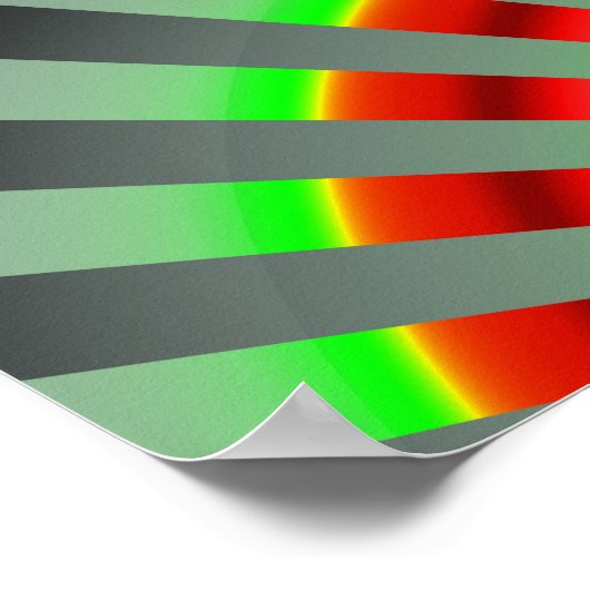 Retro Sun Boho Zonneschijn Geel Rood Abstracte Kun Poster (Hoek)