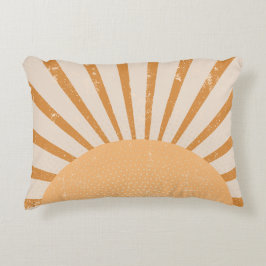 Retro Sun Burst Sunset Accent Kussen