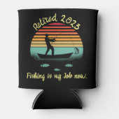 Retro Sun Funny Gevist pensioen Blikjeskoeler (Voorkant)