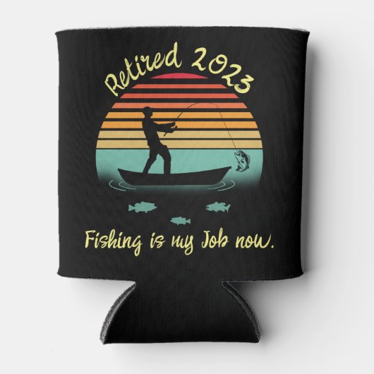 Retro Sun Funny Gevist pensioen Blikjeskoeler (Voorkant)