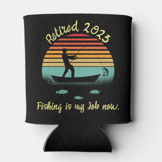 Retro Sun Funny Gevist pensioen Blikjeskoeler (Achterkant)