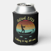 Retro Sun Funny Gevist pensioen Blikjeskoeler (Blikje Achterkant)