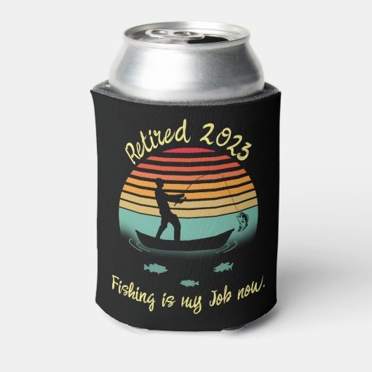 Retro Sun Funny Gevist pensioen Blikjeskoeler (Blikje Achterkant)