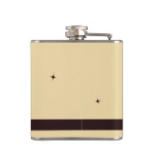 Retro Sun gepersonaliseerde heupfles (Achterkant)