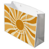 Retro Sun Gift Bag Groot Cadeauzakje (Achterkant Gekanteld)