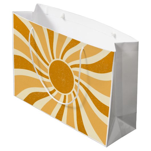 Retro Sun Gift Bag Groot Cadeauzakje (Achterkant Gekanteld)