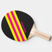 Retro Sun Glow Stripes met naam Tafeltennisbatje (Zijkant)