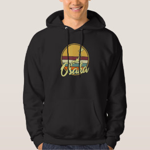 Retro Sun Japans eiland en Osaka Hoodie