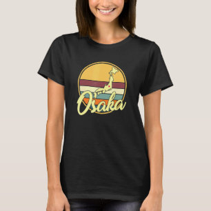 Retro Sun Japans eiland en Osaka T-shirt