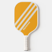 Retro Sun kuste drie strepen met naam Pickleball Paddle (Voorkant)
