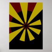 Retro Sun Mid Century Abstracte kunst Poster (Voorkant)