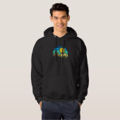 Retro Sun Minimalist Pine Tree Graphic Hoodie (Voorkant volledig)