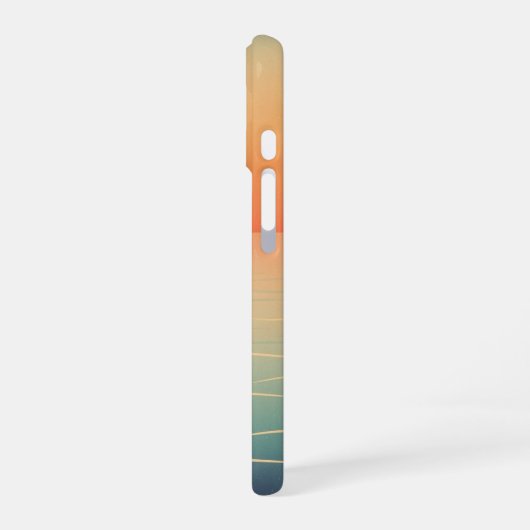 Retro Sun Over the Ocean iPhone 16 Hoesje (Linkerkant)