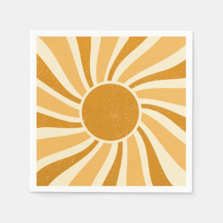 Retro Sun Paper Napkins Servet