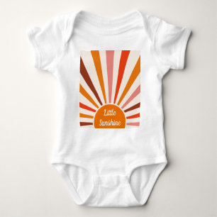 Retro Sun Rays blaast Zonnehard Oranje Geel Rood Romper