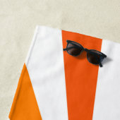 Retro Sun Rays blaast Zonnehard Oranje Geel Rood Strandlaken (In situ)