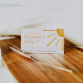 Retro Sun Summer Hoe groot is mama's buikticket Informatiekaartje