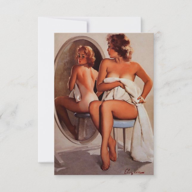  Retro Sun Tan Pinup meisje (Voorkant)