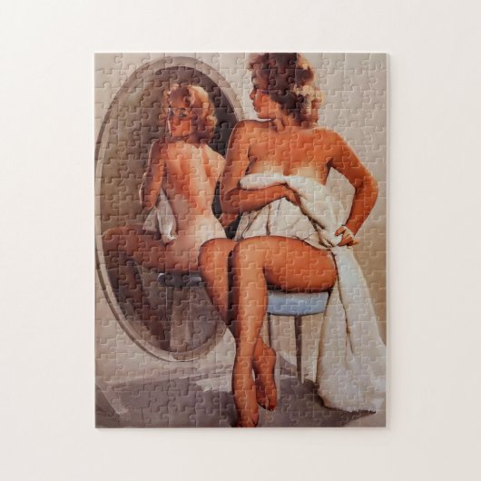  Retro Sun Tan Pinup meisje Legpuzzel (Verticaal)