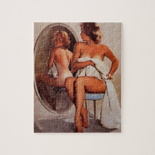 Retro Sun Tan Pinup meisje Legpuzzel (Verticaal)