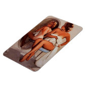  Retro Sun Tan Pinup meisje Magneet (Linkerzijde)