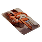  Retro Sun Tan Pinup meisje Magneet (Rechterzijde)