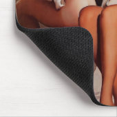  Retro Sun Tan Pinup meisje Muismat (Hoek)