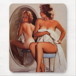  Retro Sun Tan Pinup meisje Muismat