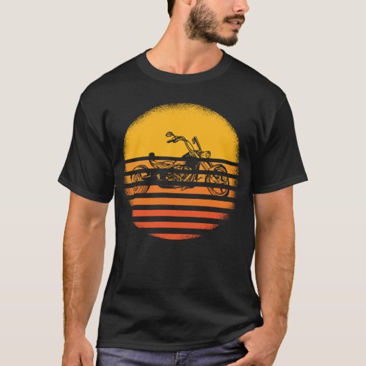 Retro Sun Trike rijden T-shirt (Voorkant)