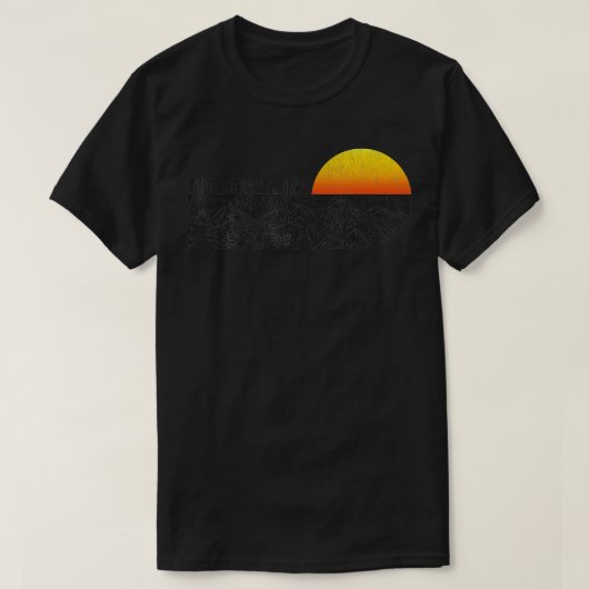 Retro Sun Valley Idaho Mountain Sunset Winter T-shirt (Design voorkant)