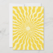 Retro Sun Wave Daisy 90ste verjaardag Kaart (Achterkant)