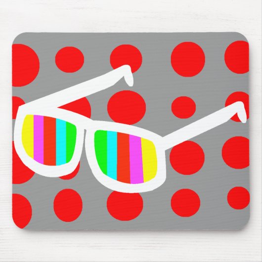 Retro Sunbribril Mousepad Muismat (Voorkant)