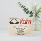 Retro Sunbril Birthday Party Invitation Kaart (Staand voorkant)