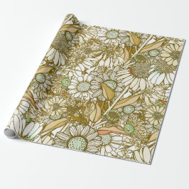 Retro Sunburn Australian Country Garden Cadeaupapier