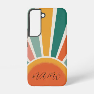 Retro Sunburst 70s Style Kleurrijke Telefoonhoes Samsung Galaxy Hoesje