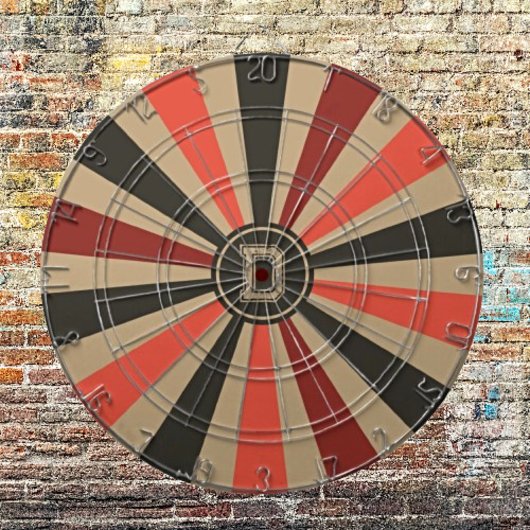 Retro Sunburst Aangepaste Monogram Dartbord