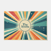 Retro Sunburst Door Mat. Deurmat (Voorkant)