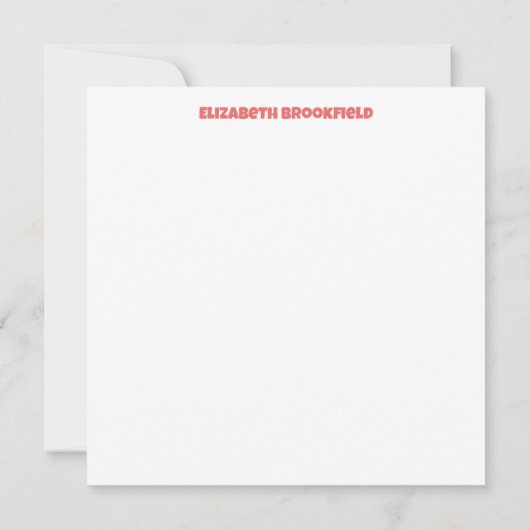 Retro Sunburst Flat Note Kaart in rood en goud Notitiekaartje (Achterkant)