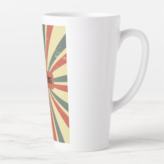 Retro Sunburst-geheugen | Faded Glory Revival Latte Mok (Rechts)