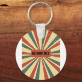 Retro Sunburst-geheugen | Faded Glory Revival Sleutelhanger (Voorkant)