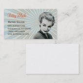 Retro Sunburst Hair Stylist Visitekaartje (Voorkant / Achterkant)
