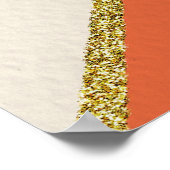 Retro sunburst hart poster (Hoek)