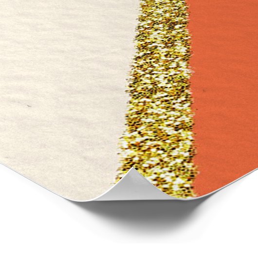 Retro sunburst hart poster (Hoek)