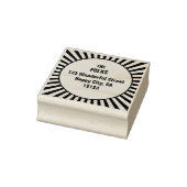 Retro Sunburst Illustratie Retouradres Rubberstempel (Stempel)