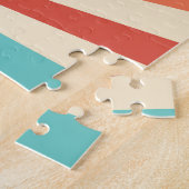 Retro sunburst: kleurrijke banner. legpuzzel (Zijkant)