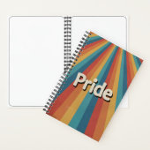 Retro Sunburst LGBTQ+ Pride Notitieboek (Binnen)