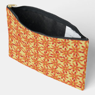 Retro Sunburst Madelief Bloemmotief in Warm Geel Etui