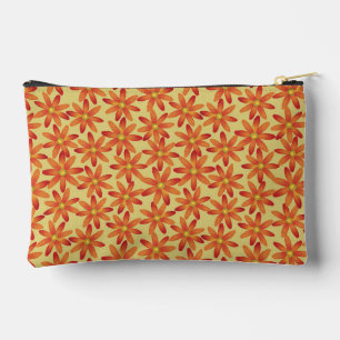 Retro Sunburst Madelief Bloemmotief in Warm Geel Etui